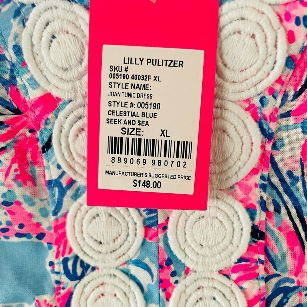 Lilly pulitzer JOAN TUNIC DRESS - CELESTIAL BLUE - SEEK AND SEA - Picture 3 of 6